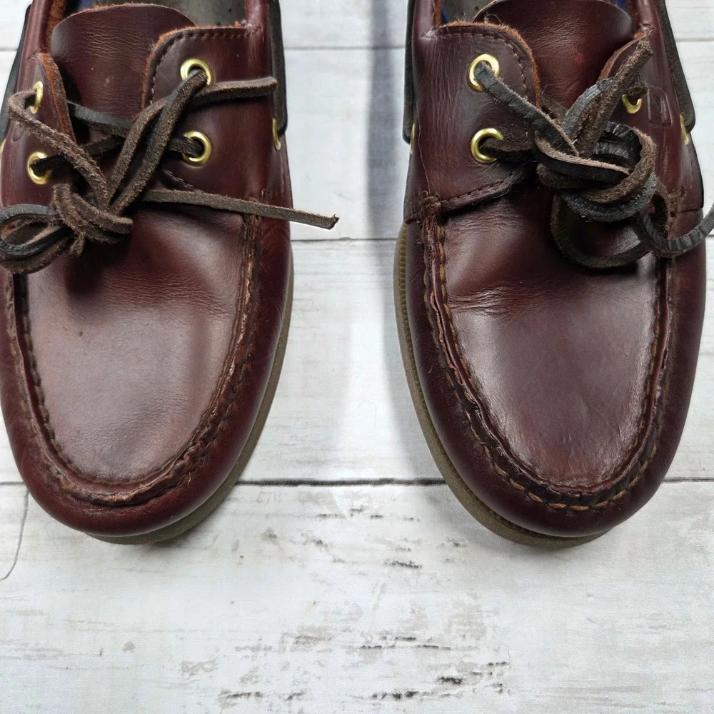 Sperry Authentic Original Boat Shoe Mens 10M Amaretto Leather 2-Eye 0195214